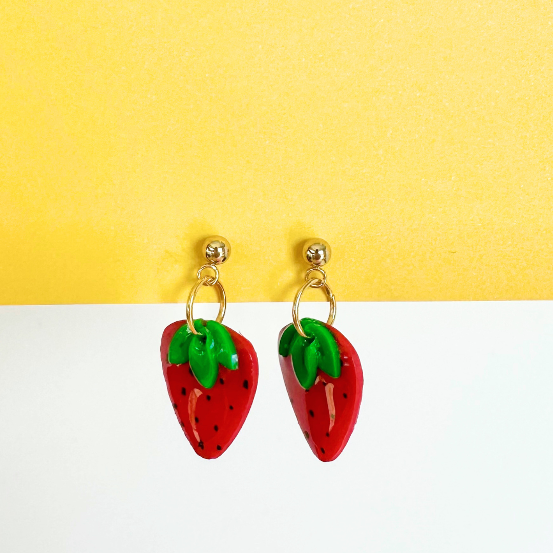 Strawberry Simplicity Earrings
