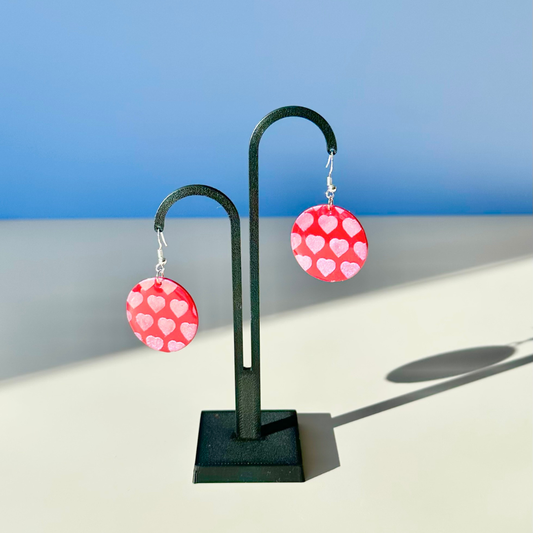 Shimmer Heart Earrings