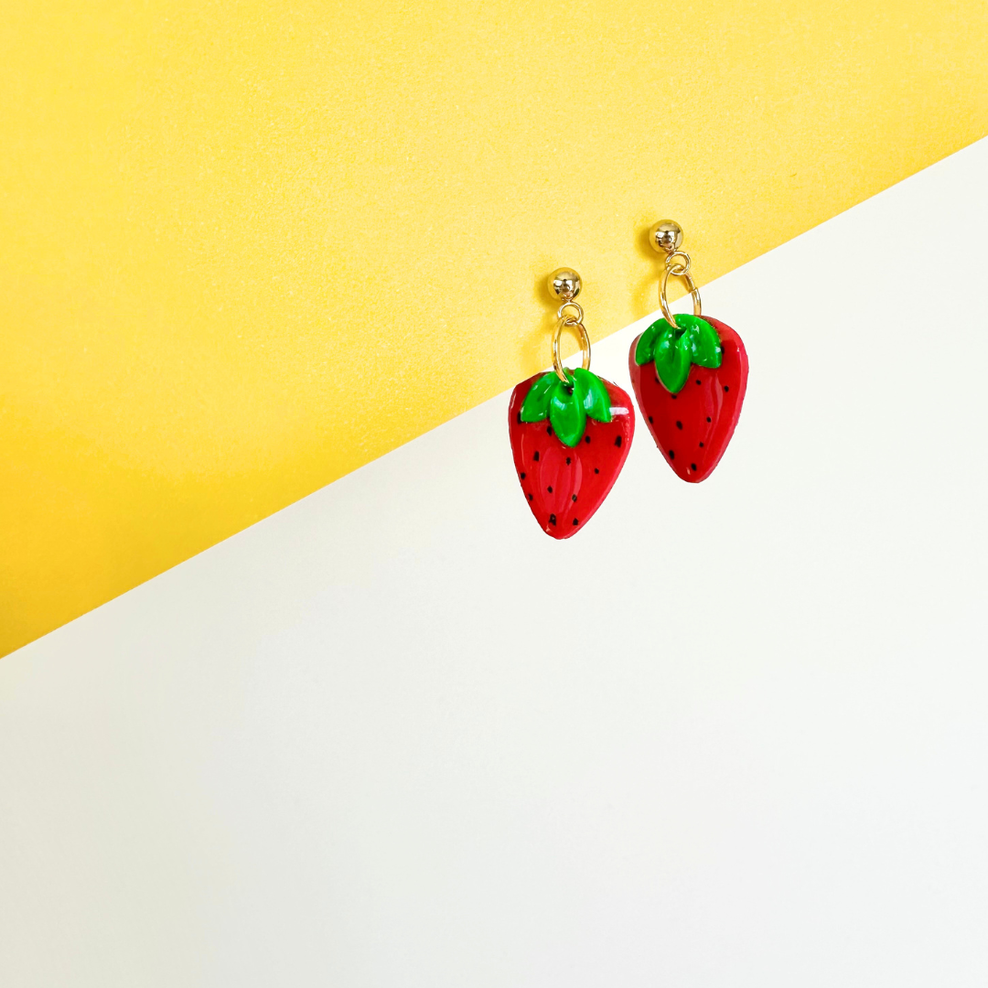 Strawberry Simplicity Earrings