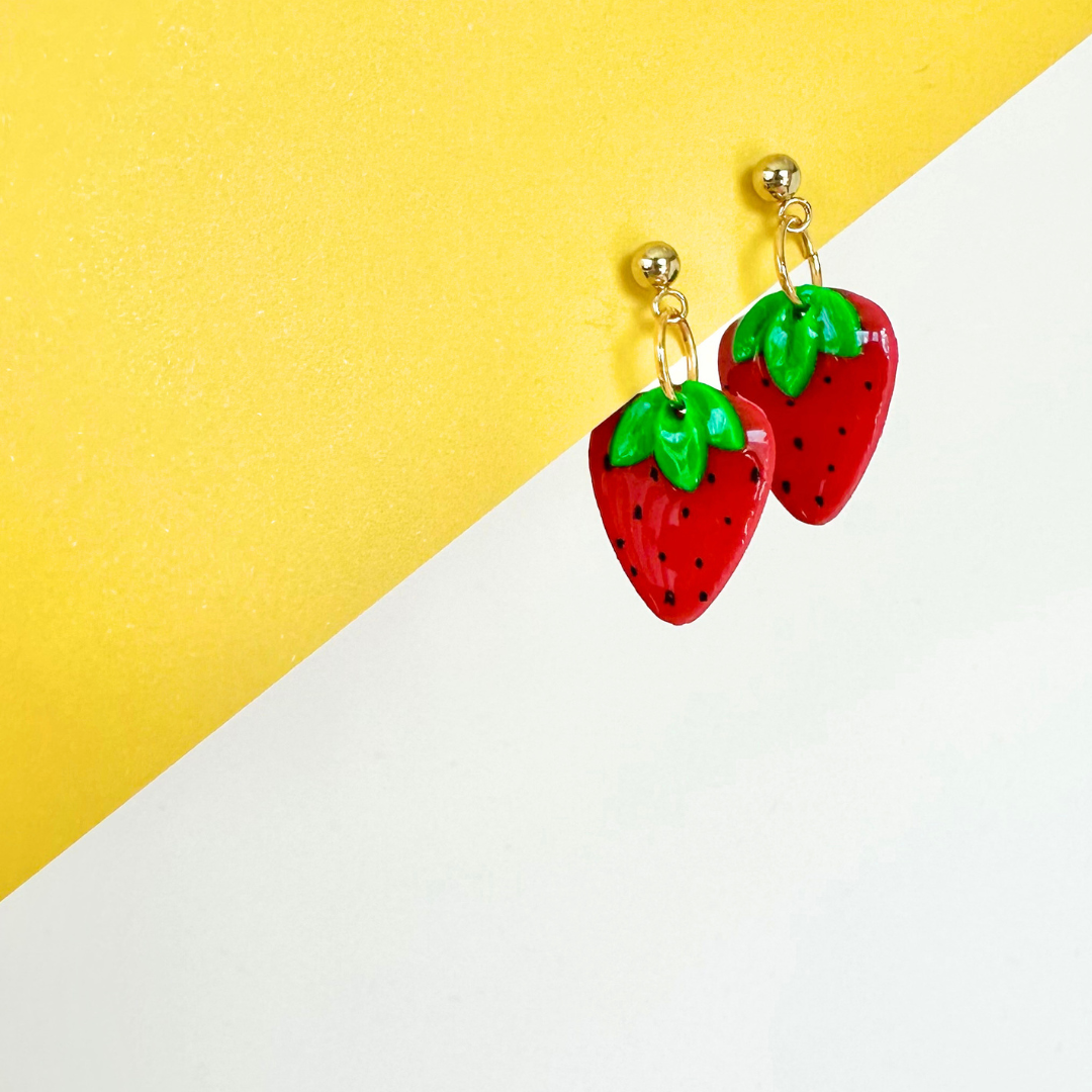 Strawberry Simplicity Earrings