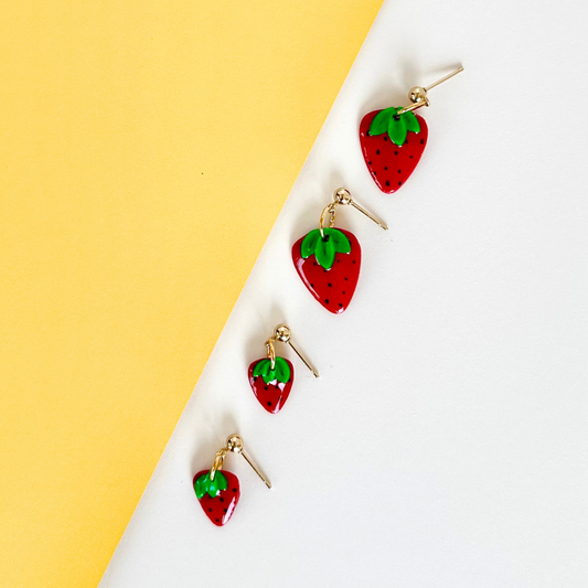 Strawberry Simplicity Earrings