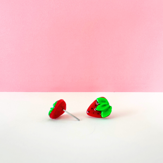 Strawberry Simplicity Earrings