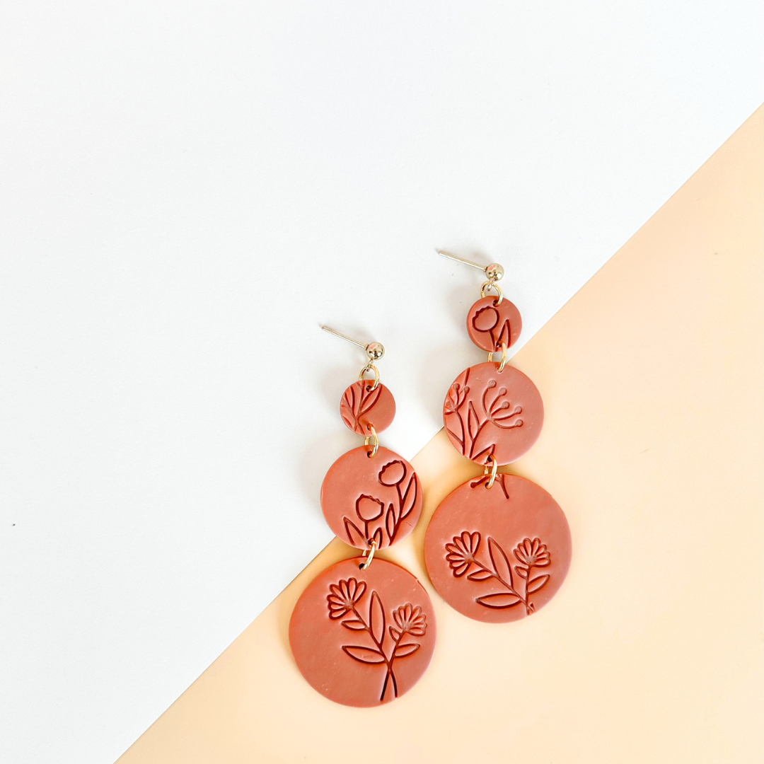 Floral Pottery Mindfulness Earrings