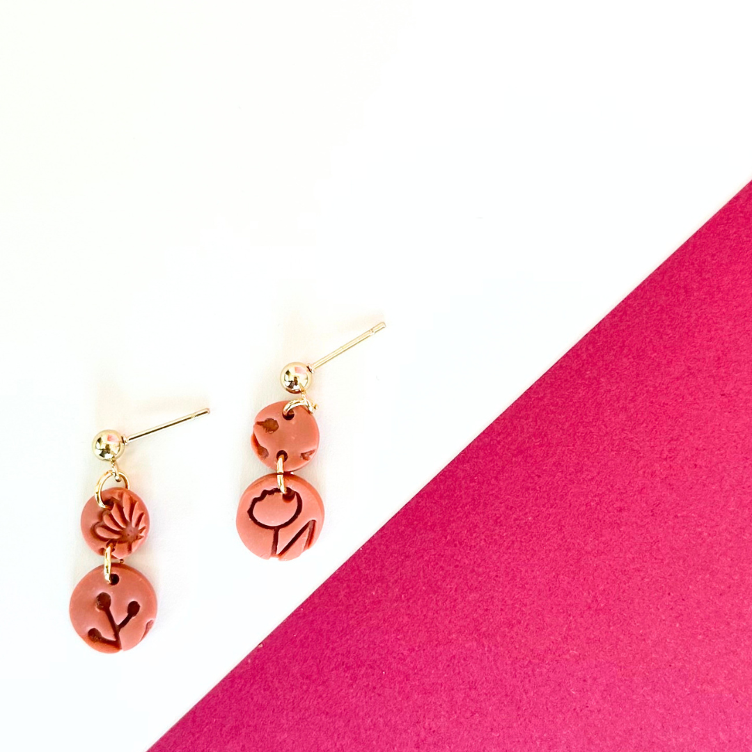 Floral Pottery Mindfulness Earrings