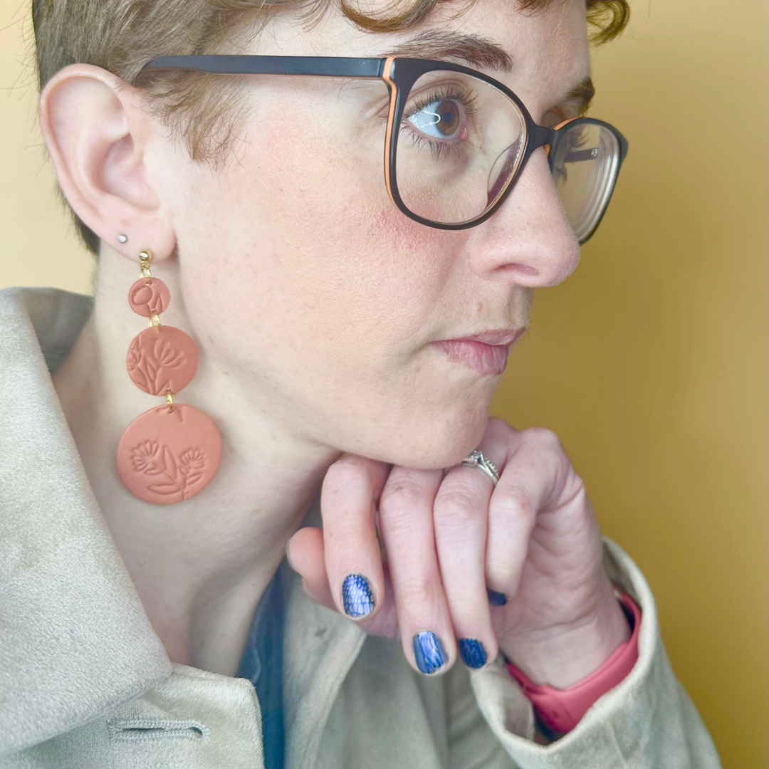 Floral Pottery Mindfulness Earrings